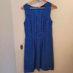 Jessica Blue Dotted Dress